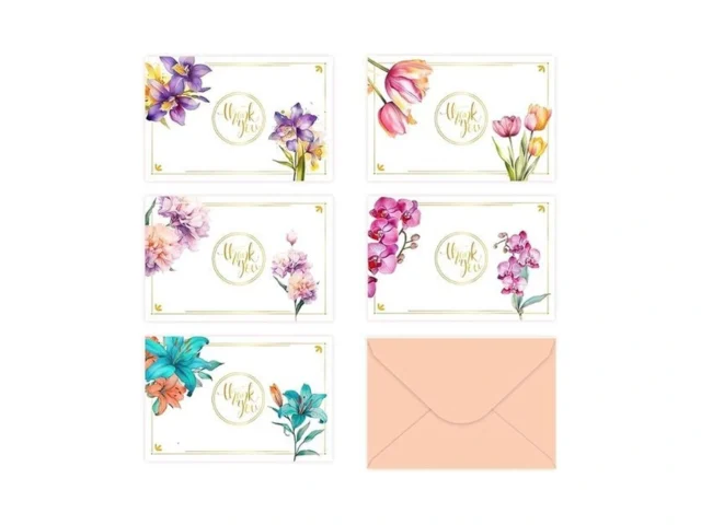 Marbol Stores Thank You Cards Set – 50 Pack Exotic…