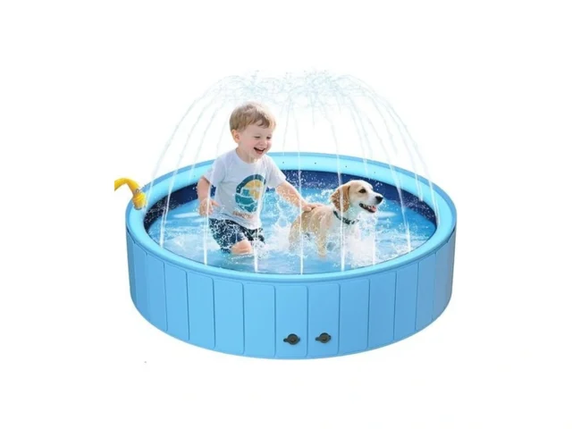 Uccy 2-in-1 Foldable Dog Pool For Large Dogs Hard…