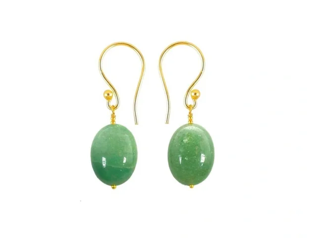 Sunshinegems Natural Green Quartz Crystal Earring…
