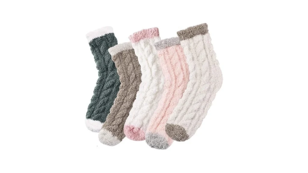 Amazon deal: Fuzzy Socks For Women - 5 Pairs Warm Cozy Socks Fo