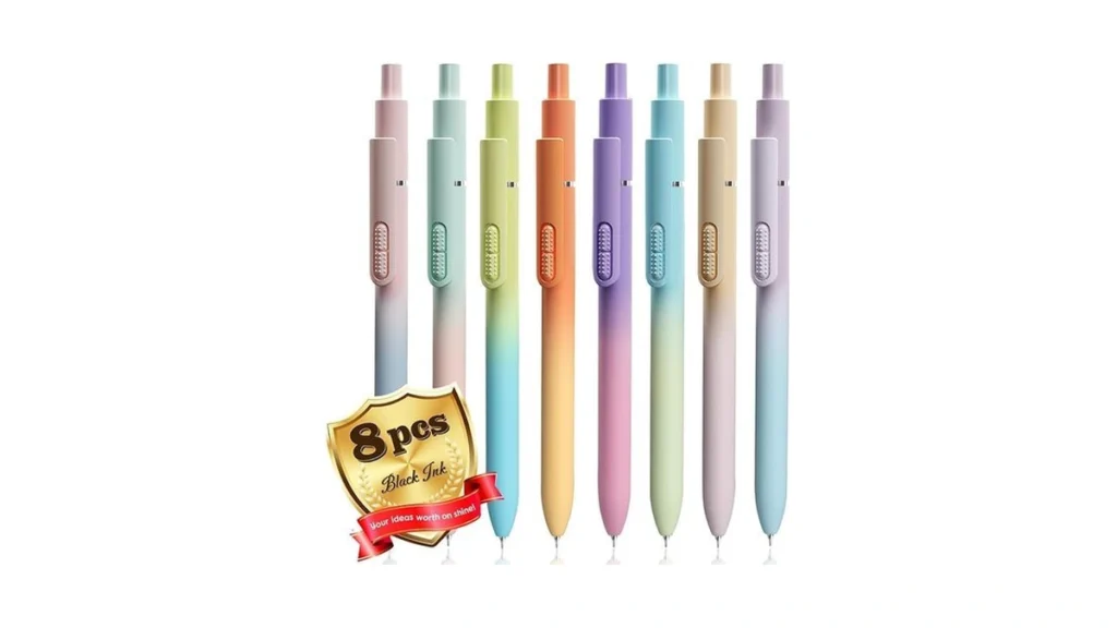 Amazon deal: 8 Pcs Gel Pens 0 5mm Quick-dry Black Ink Pens Fine