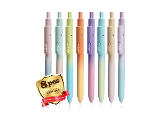 8 Pcs Gel Pens 0 5mm Quick-dry Black Ink Pens Fine…