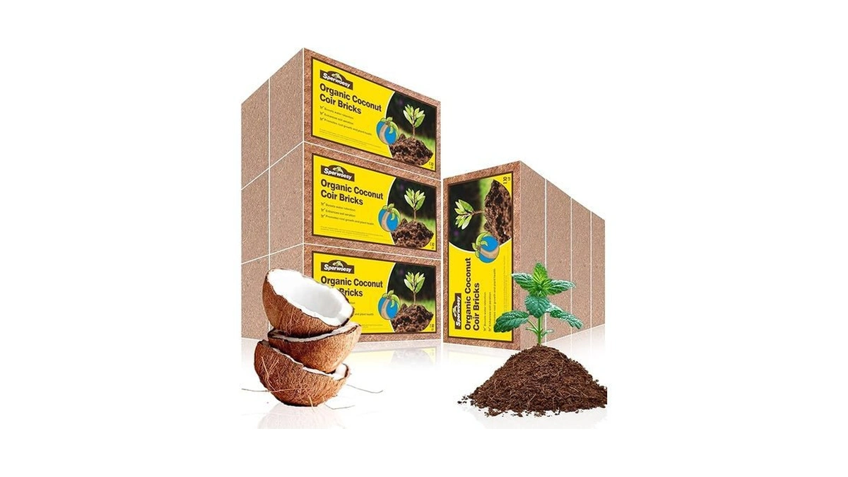 Amazon deal: Sperwoesy Organic Coco Coir 12 Lbs 5 44 Kg 10 Pcs