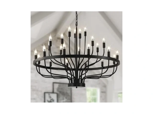 Black Chandelier 24 Light Modern Farmhouse…