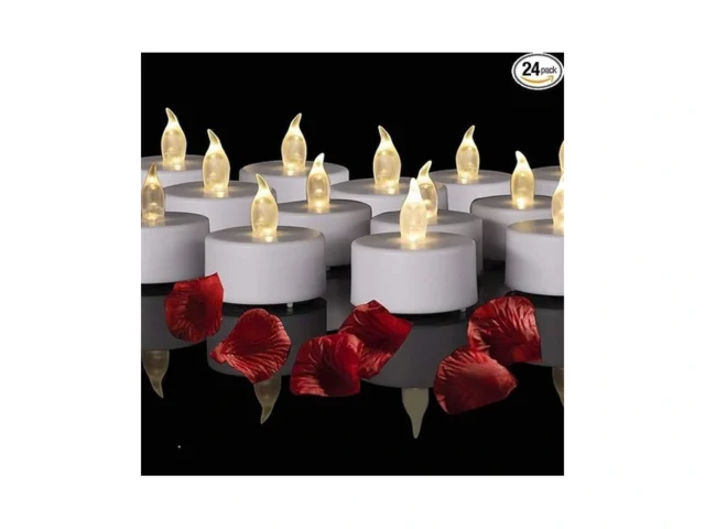 Battery Operated Led Tea Lights 24pack Flameless…