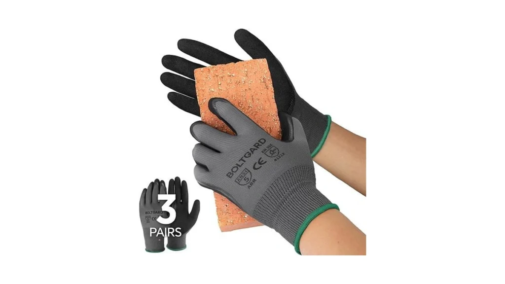 Amazon code: Boltgard Work Gloves Men 3pair With Doub