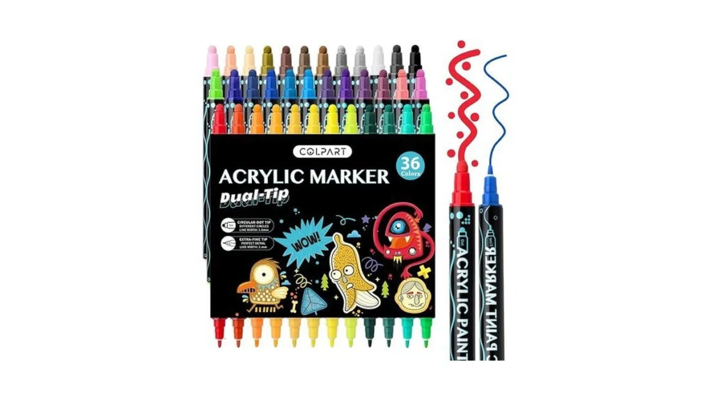 Amazon code: Acrylic Paint Pens Paint Markers-36color