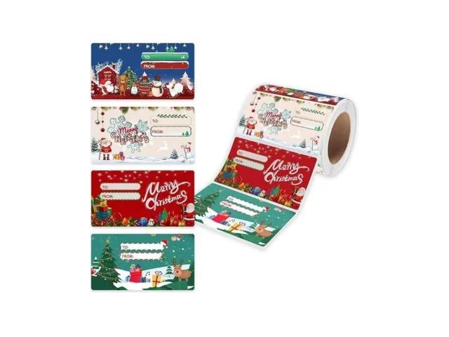 300 Pcs Self Adhesive Christmas Gift Tag 2 95 X 1 6… Code