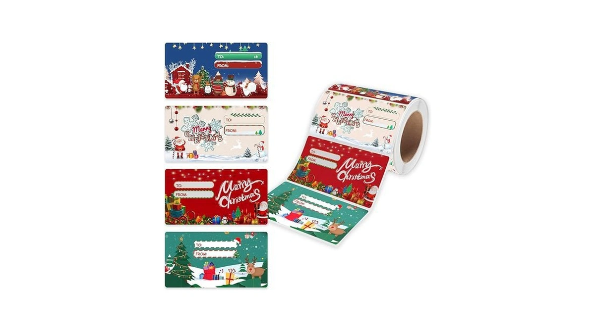 Amazon code: 300 Pcs Self Adhesive Christmas Gift Tag