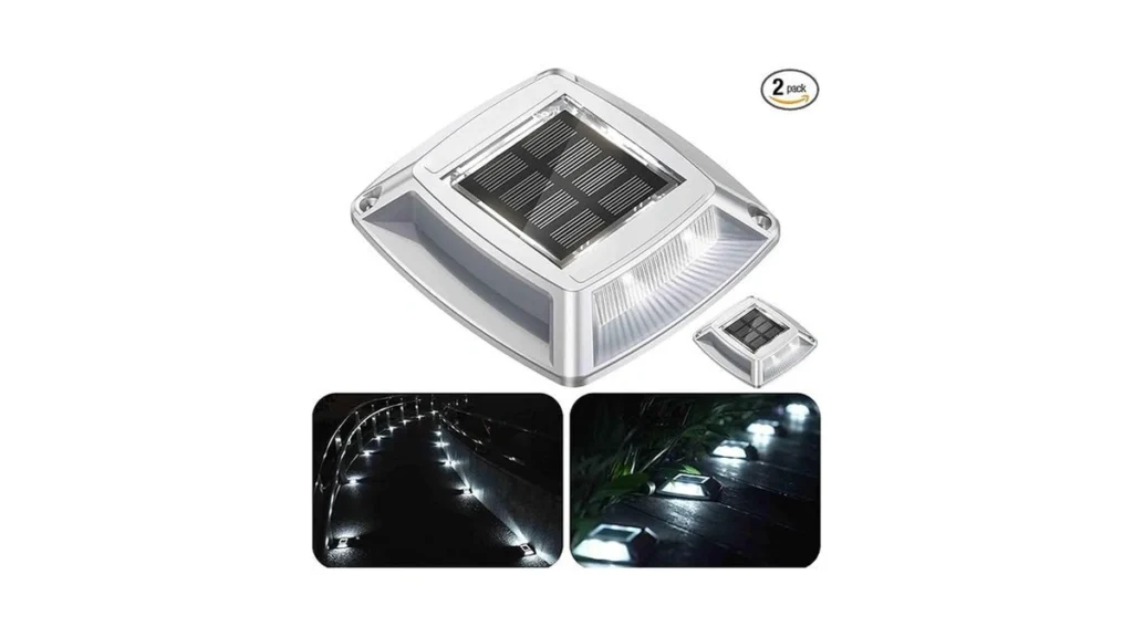 Amazon code: Sunflickt Solar Driveway Lights 2-pack -