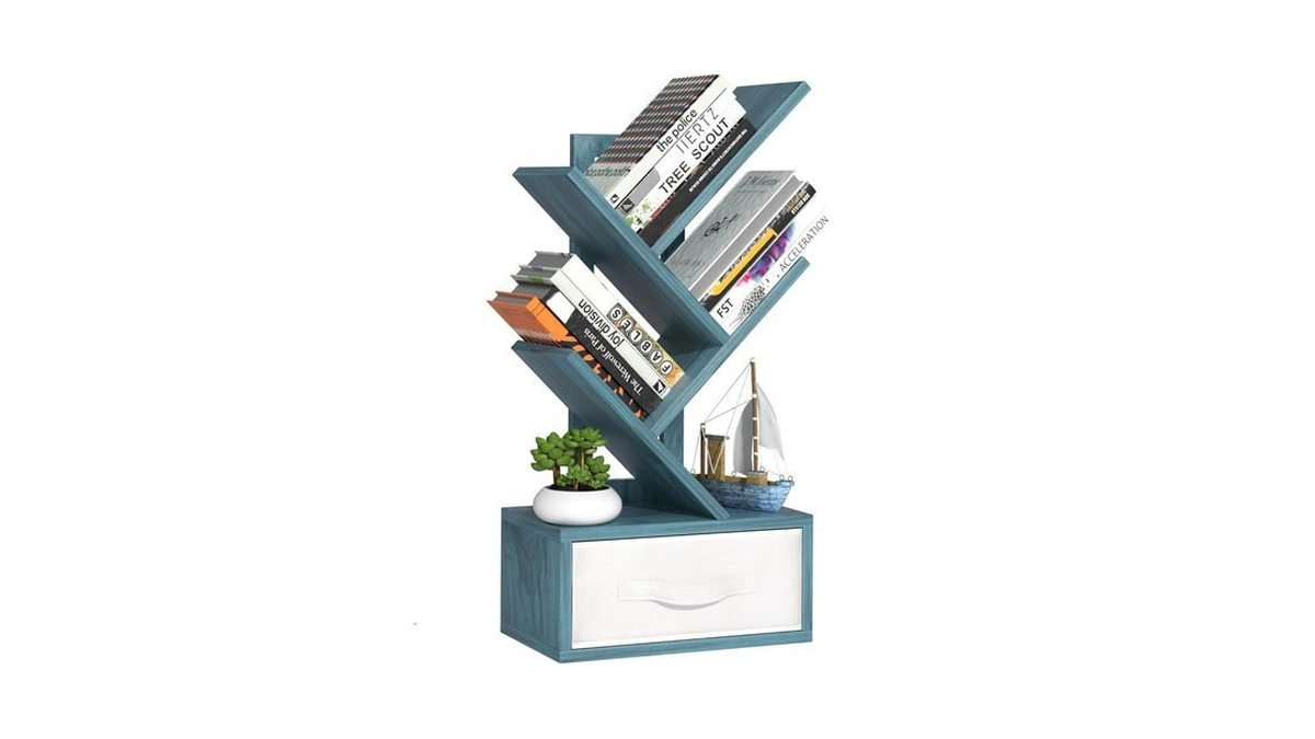 Amazon code: Sheepam Small Book Shelf With Drawer 4 T