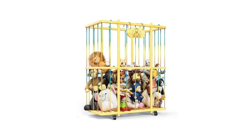 Amazon code: Bamboo Stuffed Animal Zoo Organizer With