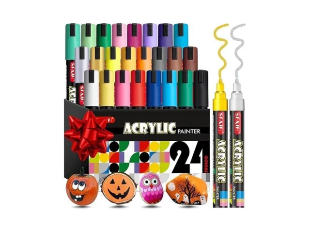 Sfaih Halloween Acrylic Creative Markers – 24… Code