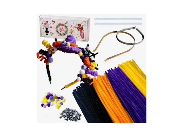Halloween Pipe Cleaners Craft Set 4 Colors Chenille… Code
