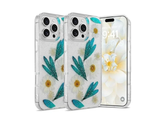Rongki Floral Case For Iphone 16 Pro Clear Case… Coupon