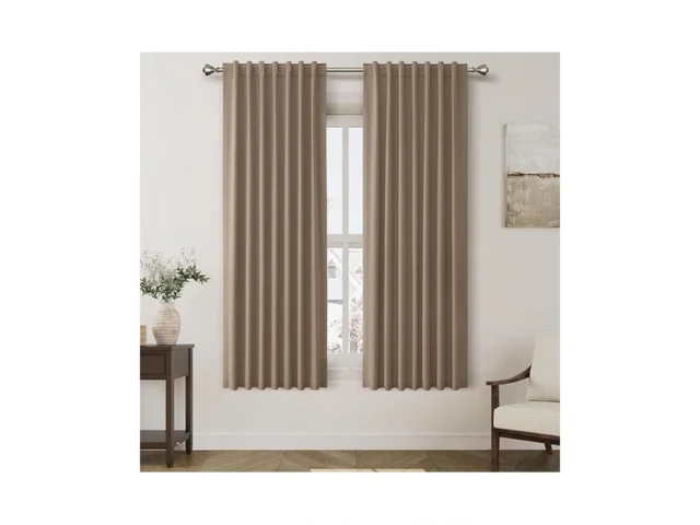 Nanspring Tan 100 Blackout Curtains 63 Inches Long… Coupon
