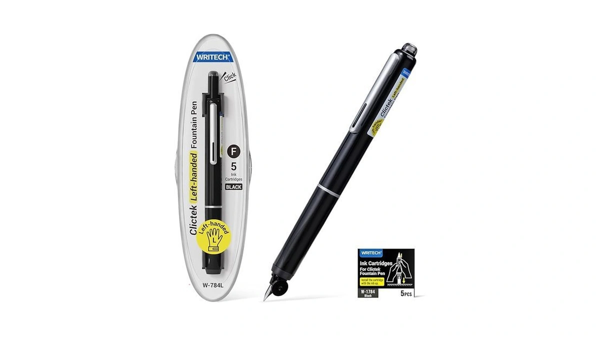 Amazon coupon: Writech Fountain Pen Left Handed Retract