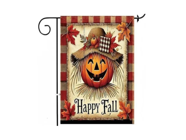 Happy Fall Garden Flag For Outside 12×18 Inch… Code