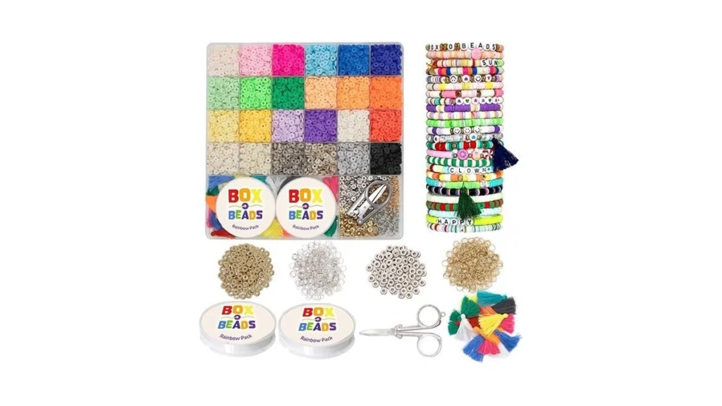 Amazon code: Box-o-beads Clay Beads Bracelet Making K