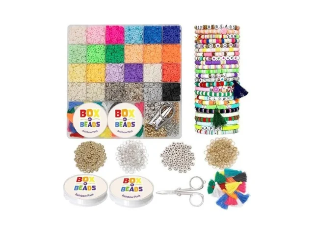 Box-o-beads Clay Beads Bracelet Making Kit – 6000… Code