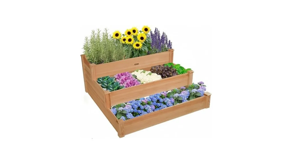 Amazon code: Zsywodfo 3-tier Raised Garden Bed With F
