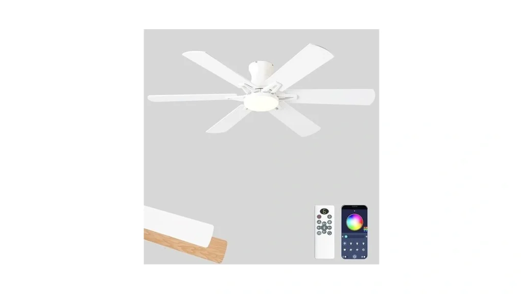 Amazon coupon: Lspmke Ceiling Fans With Lights 52 Flush
