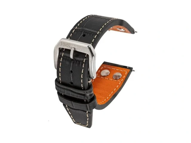 Hms Classic Patterned Leather Watch Strap With… Coupon