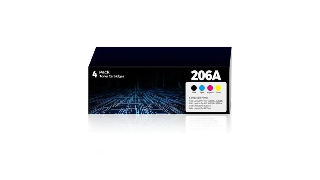 Amazon coupon: 206a Toner Cartridges 4 Pack Replacement