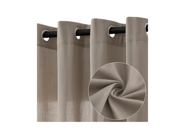 Jowels Taupe Linen Curtains 90 Inch Length 2 Panels…