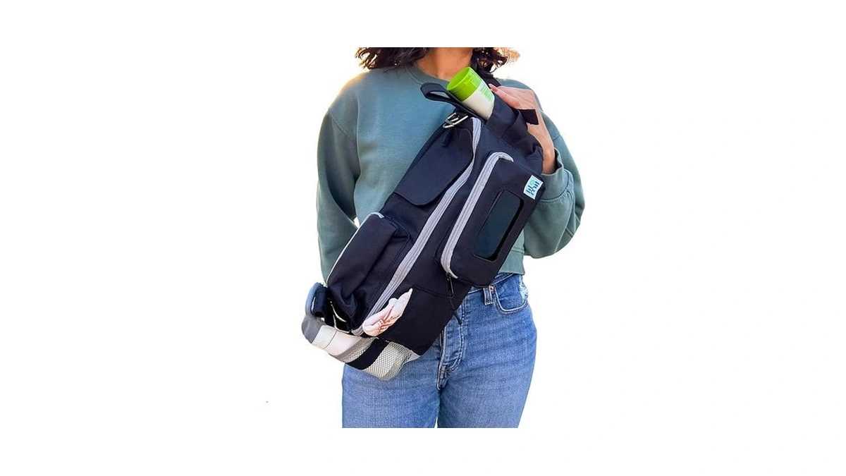 Amazon coupon: Lil Mil Crossbody Diaper Bag With Wipes