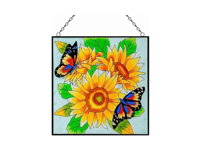 Wanfsowo Sunflower And Butterfly Stained Glass… Code