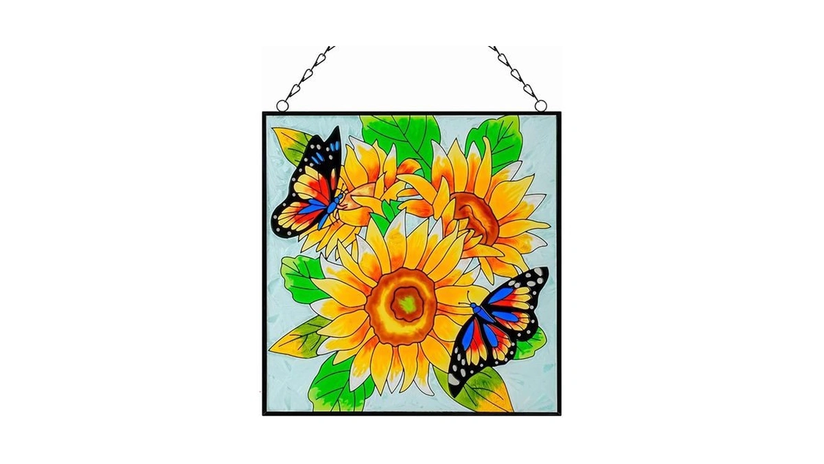 Amazon code: Wanfsowo Sunflower And Butterfly Stained