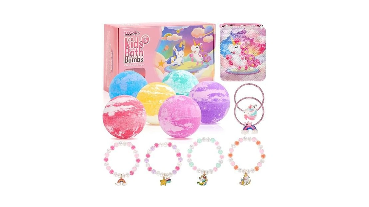 Amazon coupon: Unicorn Bath Bombs For Kids With Surpris