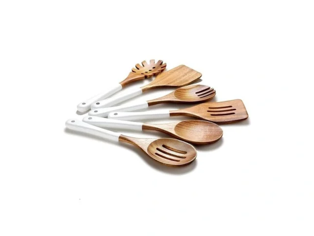 Rosos Wooden Spoons For Cooking 6 Pieces Natural… Code