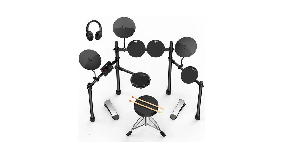 Amazon coupon: Aijoy Electric Drum Set For Beginners Wi