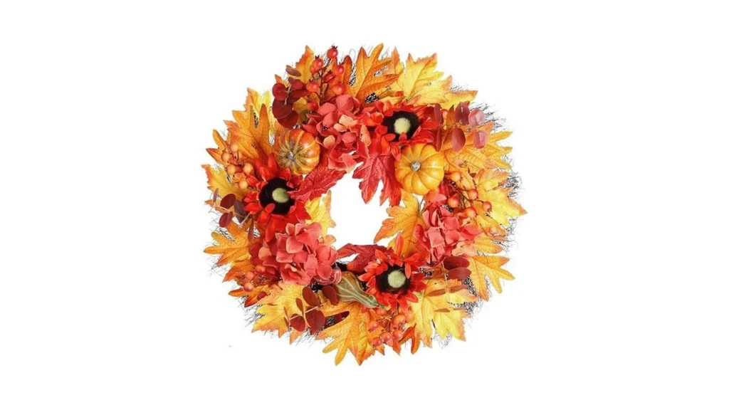 Amazon code: Yueyela 23inch Fall Wreaths For Front Do