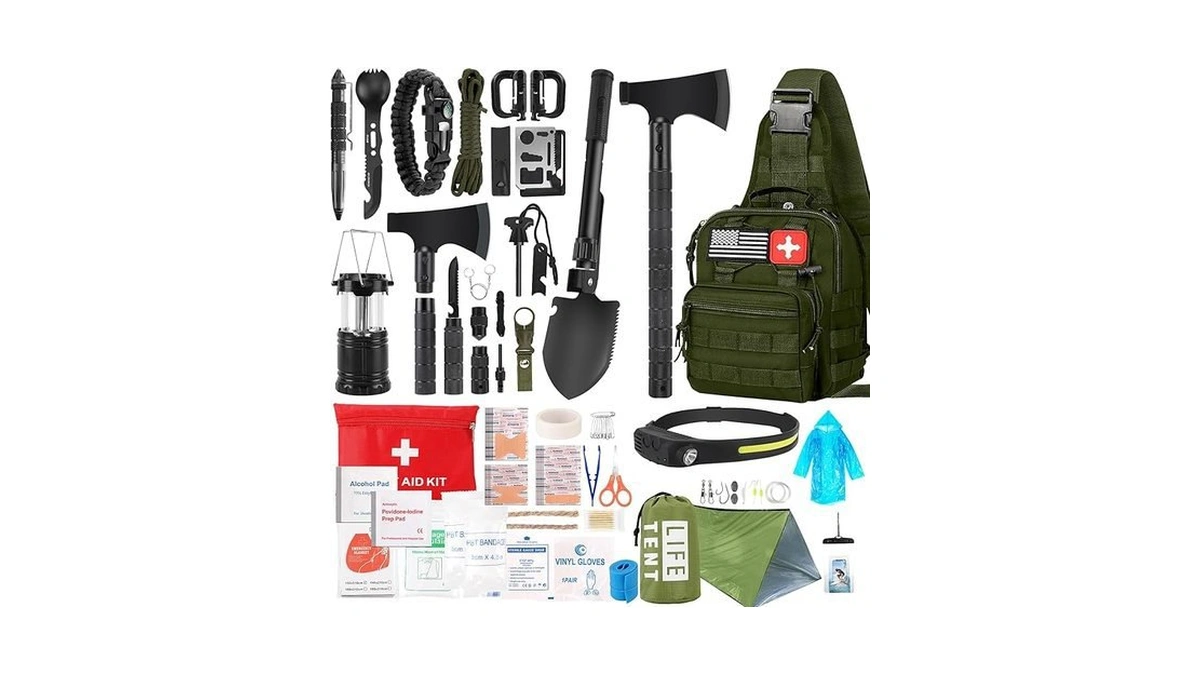 Amazon coupon: Survival Kit 268 Pcs Emergency Survival