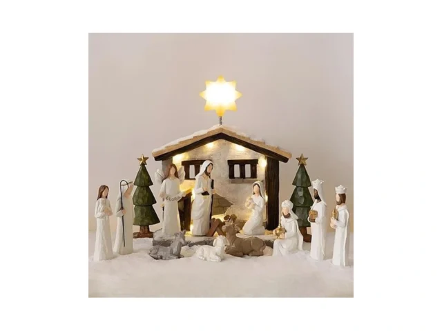 Nativity Set Indoor 15 Pieces Christmas Nativity… Coupon