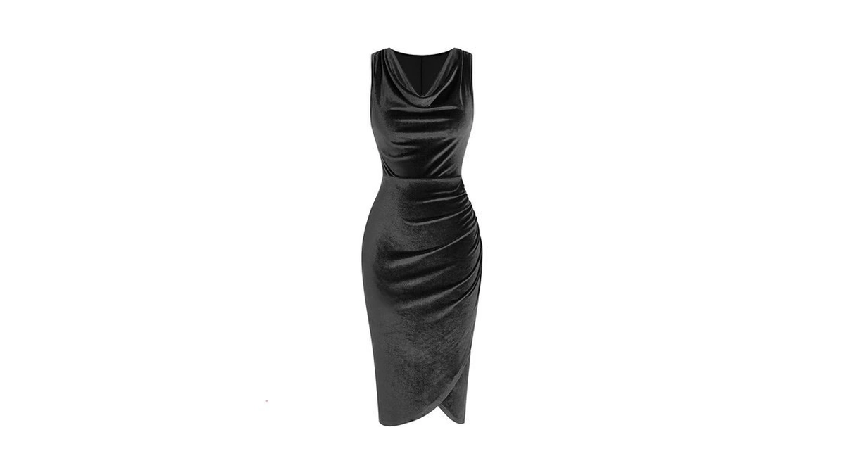 Amazon code: Zaful Formal Dress For Women Cowl Neck V