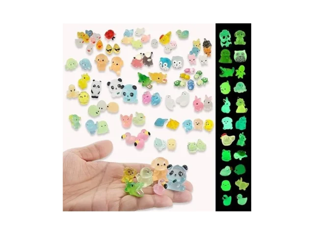 75 Pcs Luminous Mini Resin Animals Figurines Mini… Code