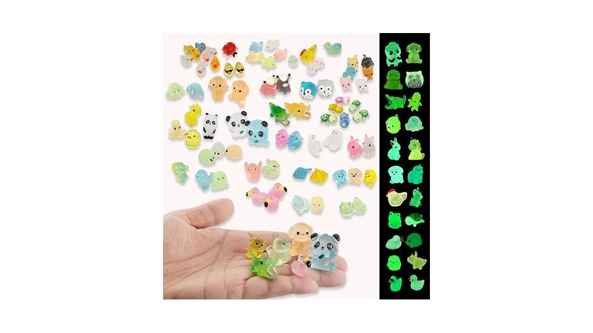 Amazon code: 75 Pcs Luminous Mini Resin Animals Figur