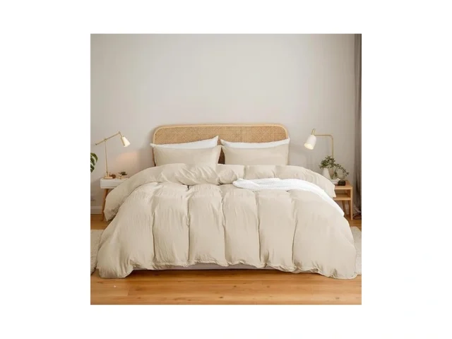Atsense Duvet Cover King Size Beige Comforter Cover… Code