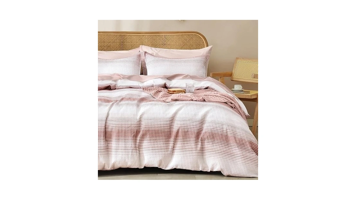 Amazon coupon: Phf Waffle Weave Duvet Cover Set King Si