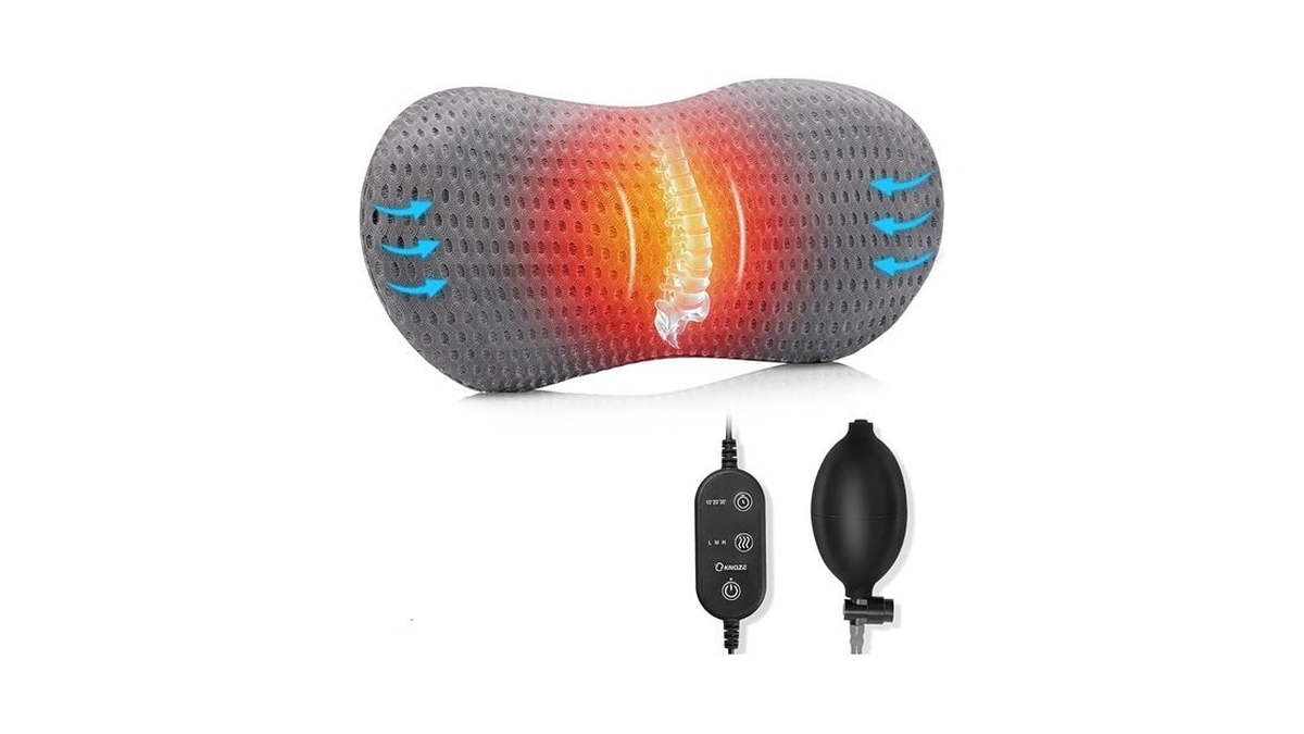 Amazon coupon: Knqze Heated Lumbar Support Pillow For O