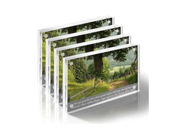 Yximox Acrylic Picture Frames 4×6 4 Pack 20 Thicker… Code