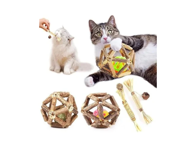 4 Pcs Catnip Toys Natural Silvervine Sticks Cat… Code