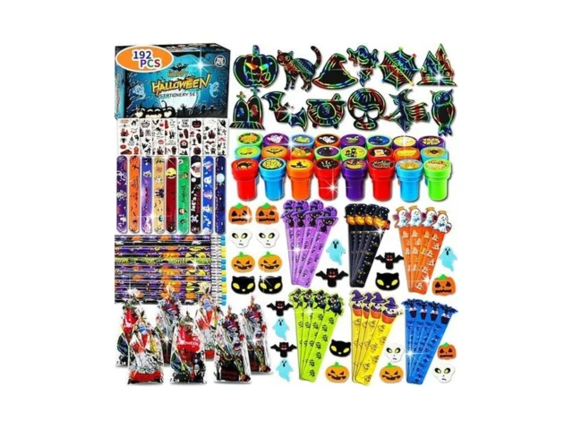 192pcs Halloween Favors Stationery Gift Set Trick… Code