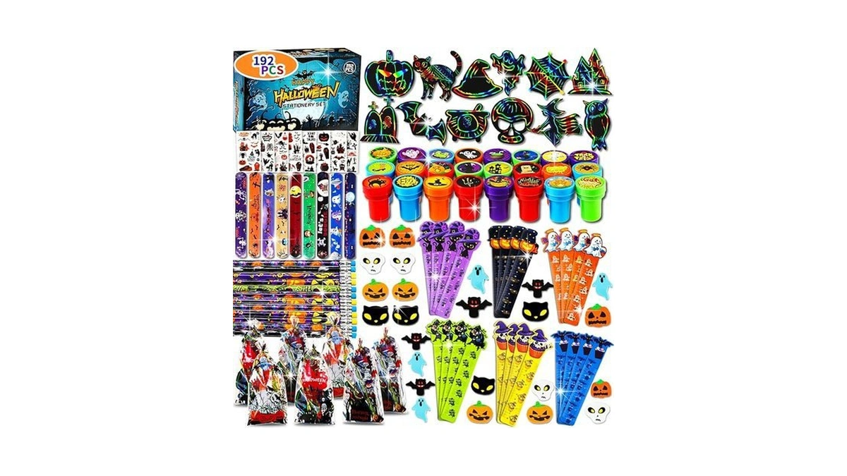 Amazon code: 192pcs Halloween Favors Stationery Gift