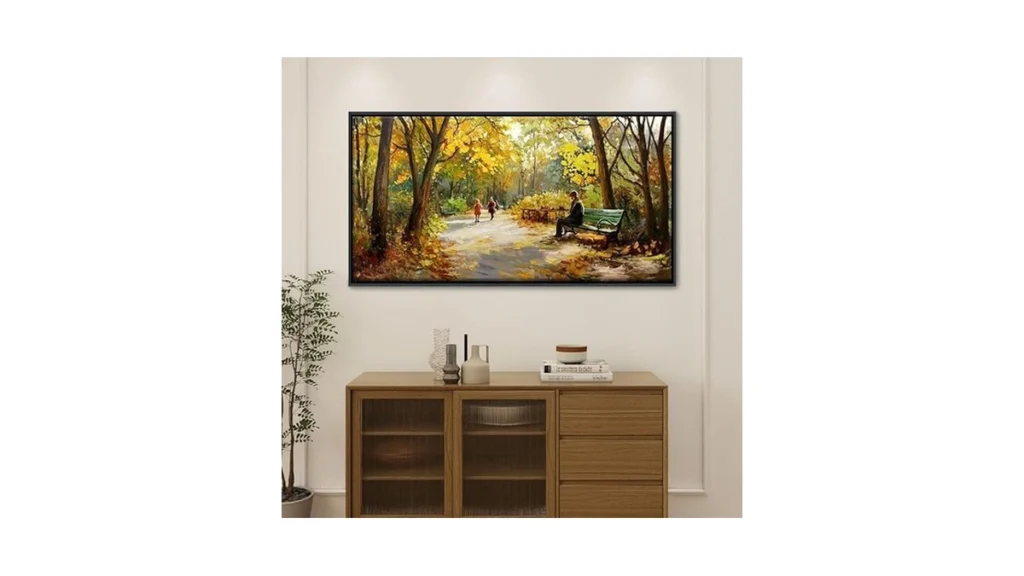 Amazon coupon: Large Canvas Wood Framed Wall Art Living