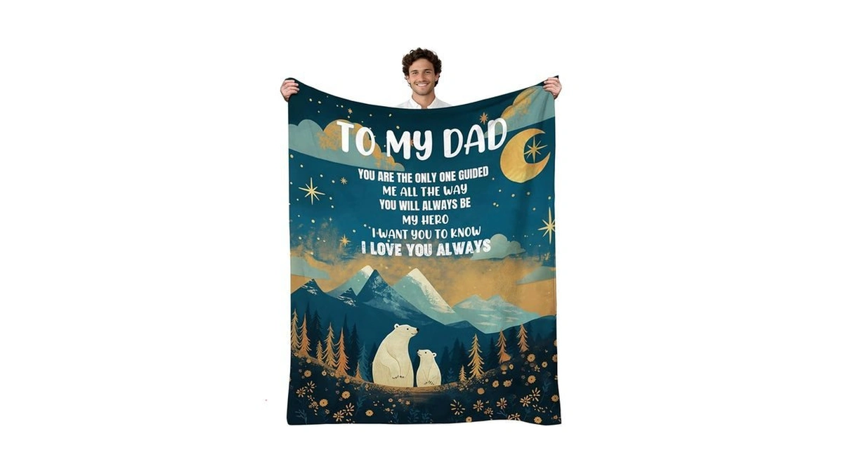Amazon coupon: Reetook Dad Blanket Gift From Daughter B